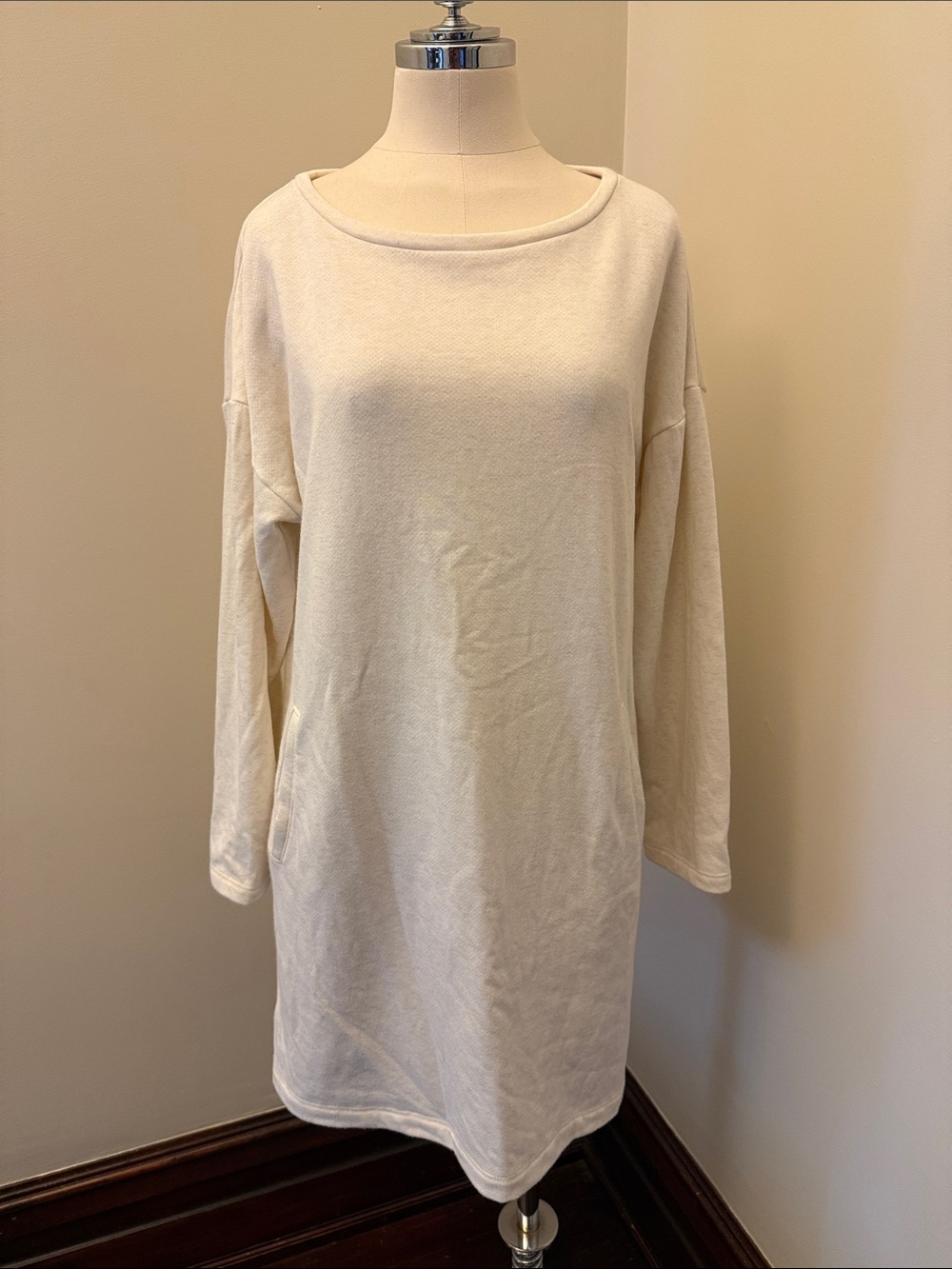 Lou & Grey Cream Boatneck Long-Sleeve Tunic
